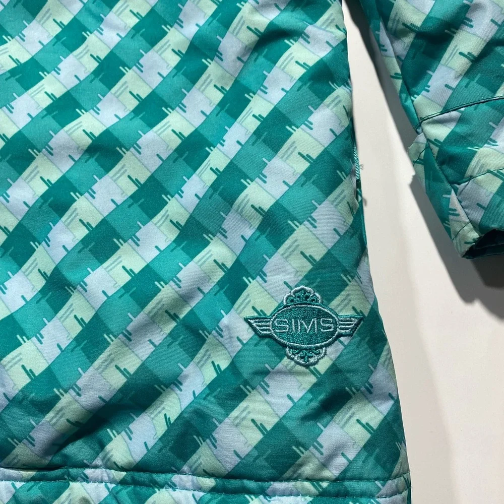 Sims Teal Ski Snow Kids Jacket With Multi‎ Pockets For Personal Items Size L